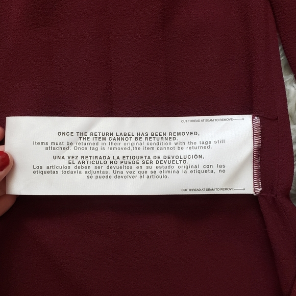 NEW Dress The Population Lillie Maroon Long Sleeve Minidress - Picture 8 of 10